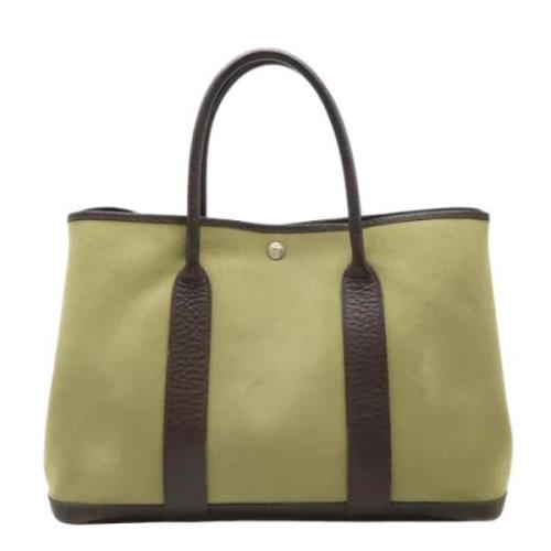 Pre-owned Canvas handbags Hermès Vintage , Green , Dames