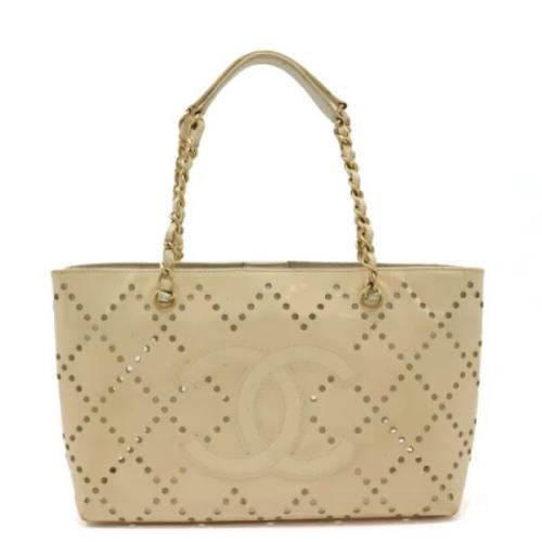 Pre-owned Leather chanel-bags Chanel Vintage , Beige , Dames