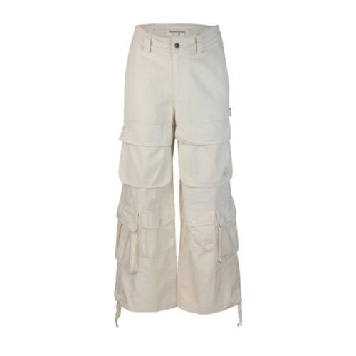 Cargo Katoenen Broek Stone Wash Untitled Artworks , White , Heren