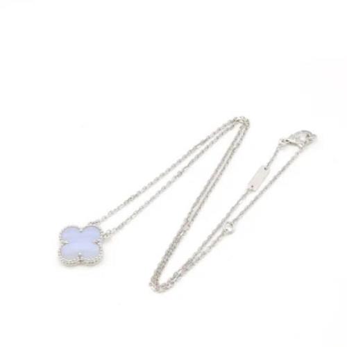 Pre-owned Fabric necklaces Van Cleef & Arpels Pre-owned , White , Dame...