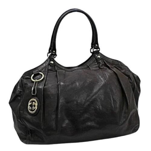 Pre-owned Leather gucci-bags Gucci Vintage , Brown , Dames