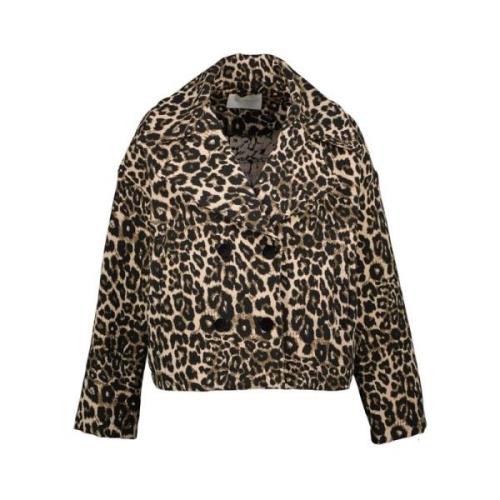 Leopard Print Jasje voor Vrouwen Amélie & Amélie , Black , Dames