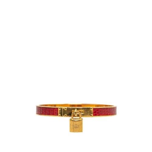 Pre-owned Leather bracelets Hermès Vintage , Red , Dames