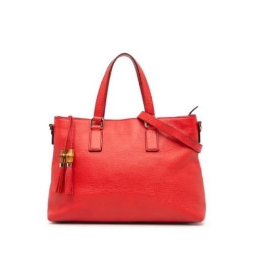 Pre-owned Leather gucci-bags Gucci Vintage , Red , Dames