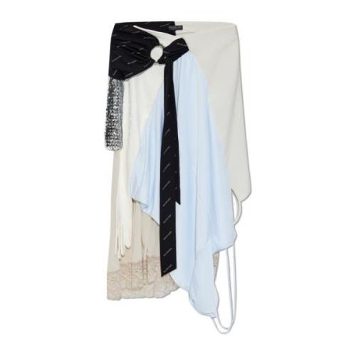 Asymmetrische rok met logo Balenciaga , Multicolor , Dames