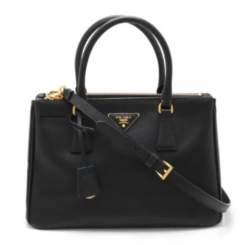 Pre-owned Leather handbags Prada Vintage , Black , Dames