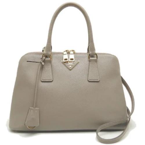 Pre-owned Leather handbags Prada Vintage , Gray , Dames