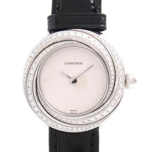 Pre-owned Metal watches Cartier Vintage , White , Dames