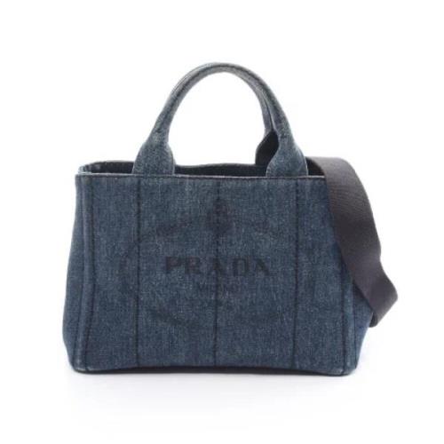 Pre-owned Denim totes Prada Vintage , Blue , Dames