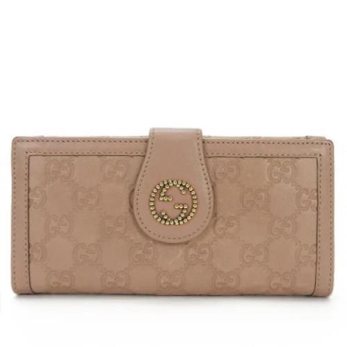 Pre-owned Leather wallets Gucci Vintage , Pink , Dames