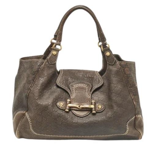 Pre-owned Leather gucci-bags Gucci Vintage , Brown , Dames