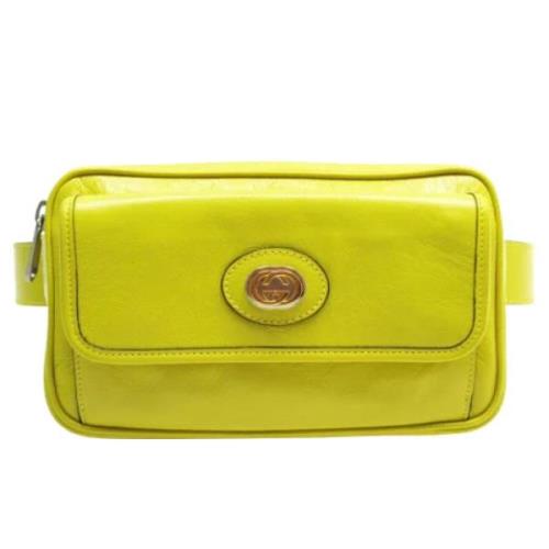 Pre-owned Leather gucci-bags Gucci Vintage , Yellow , Dames