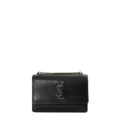 Pre-owned Leather wallets Yves Saint Laurent Vintage , Black , Dames