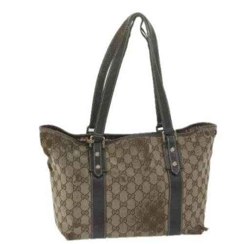 Pre-owned Canvas gucci-bags Gucci Vintage , Beige , Dames