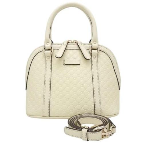 Pre-owned Leather gucci-bags Gucci Vintage , White , Dames