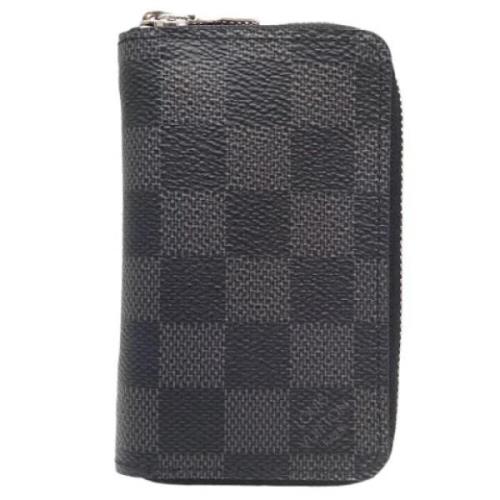 Pre-owned Canvas wallets Louis Vuitton Vintage , Gray , Dames