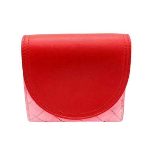 Pre-owned Leather wallets Bottega Veneta Vintage , Red , Dames