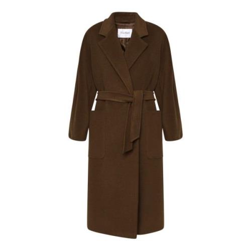 Kameeljas met Tailleband Max Mara , Brown , Dames