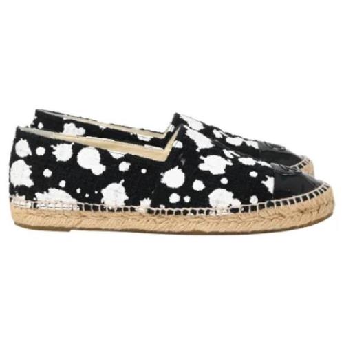 Pre-owned Cotton flats Chanel Vintage , Black , Dames