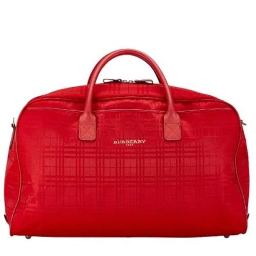 Pre-owned Canvas handbags Burberry Vintage , Red , Dames