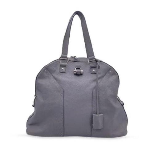 Pre-owned Leather shoulder-bags Yves Saint Laurent Vintage , Gray , Da...