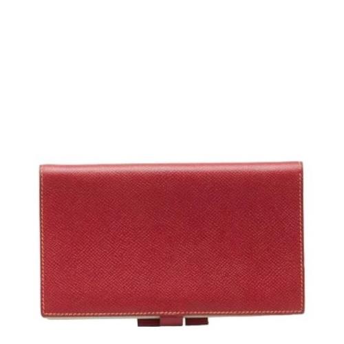 Pre-owned Leather clutches Hermès Vintage , Red , Dames