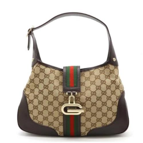 Pre-owned Canvas gucci-bags Gucci Vintage , Beige , Dames