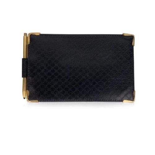 Pre-owned Leather wallets Gucci Vintage , Black , Dames