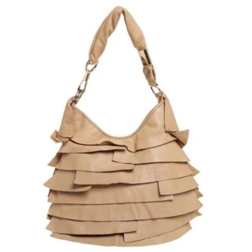 Pre-owned Leather shoulder-bags Yves Saint Laurent Vintage , Beige , D...