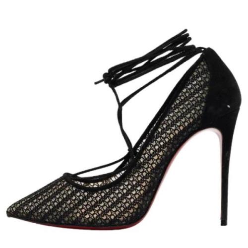 Pre-owned Mesh heels Christian Louboutin Pre-owned , Black , Dames