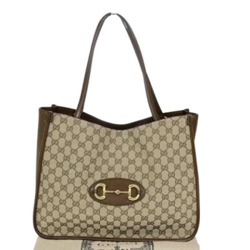 Pre-owned Canvas gucci-bags Gucci Vintage , Beige , Dames