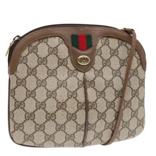 Pre-owned Leather gucci-bags Gucci Vintage , Beige , Dames