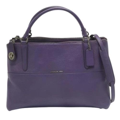 Pre-owned Leather totes Coach Pre-owned , Purple , Dames