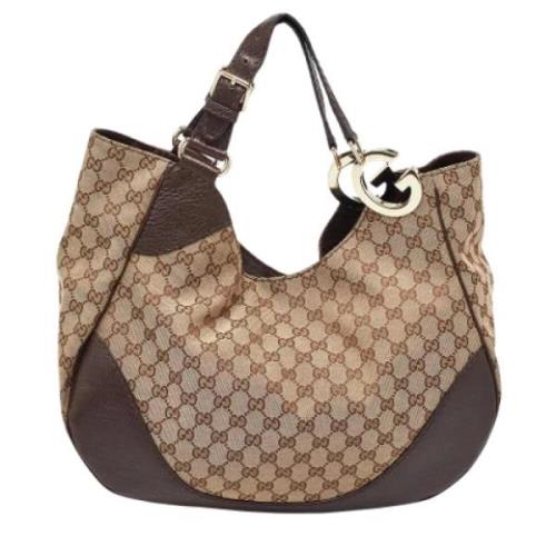 Pre-owned Leather gucci-bags Gucci Vintage , Beige , Dames