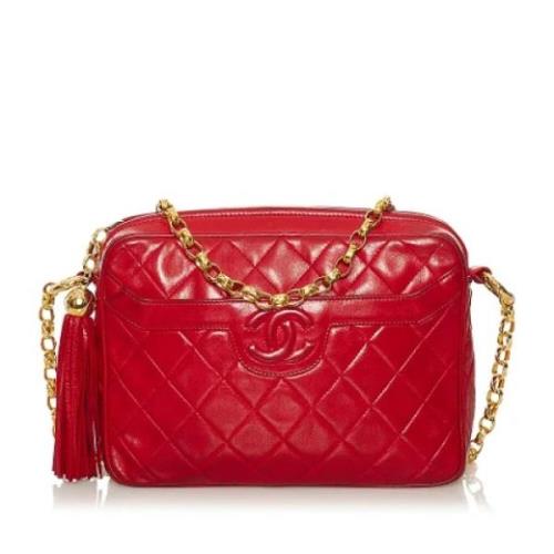 Pre-owned Leather crossbody-bags Chanel Vintage , Red , Dames