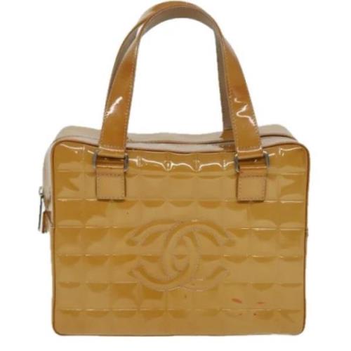 Pre-owned Leather chanel-bags Chanel Vintage , Yellow , Dames