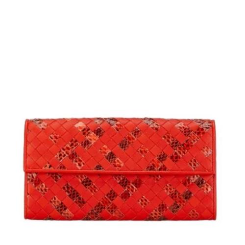 Pre-owned Leather wallets Bottega Veneta Vintage , Red , Dames