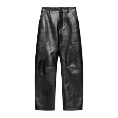 Leren broek Bottega Veneta , Black , Dames