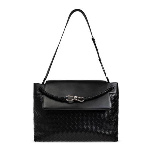 Schoudertas Andiamo Groot Bottega Veneta , Black , Heren