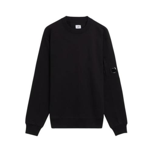 Zwarte Crewneck Sweatshirt voor Mannen C.p. Company , Black , Heren