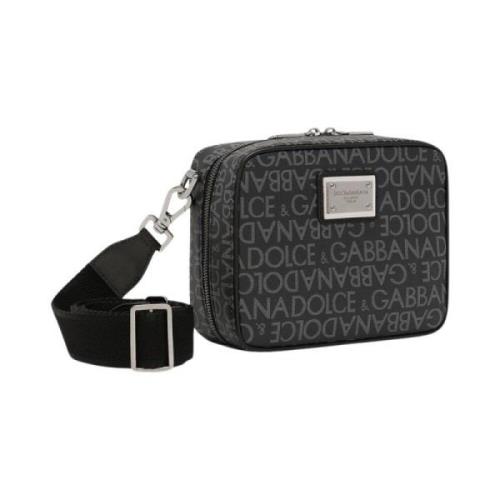 Stijlvolle Leren Portemonnee Dolce & Gabbana , Black , Heren