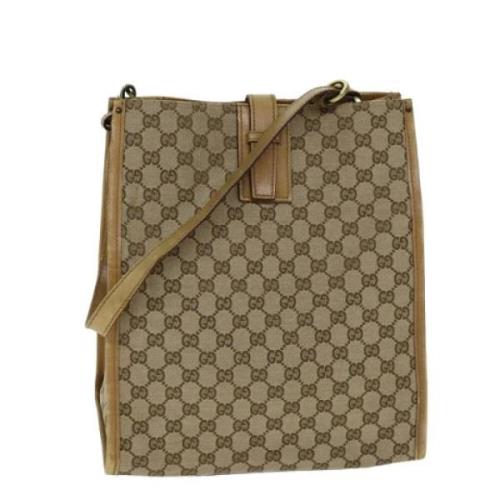 Pre-owned Canvas gucci-bags Gucci Vintage , Beige , Dames