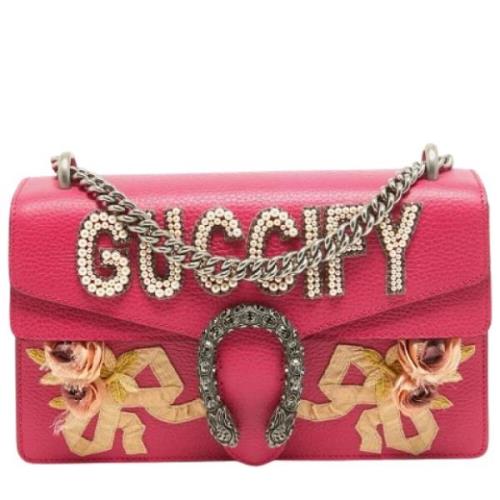 Pre-owned Leather gucci-bags Gucci Vintage , Pink , Dames