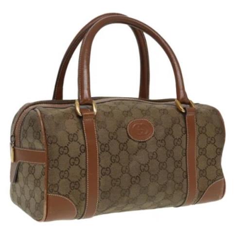 Pre-owned Canvas gucci-bags Gucci Vintage , Brown , Dames