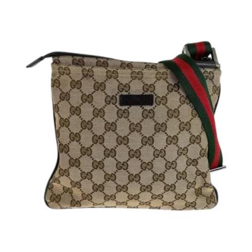 Pre-owned Canvas gucci-bags Gucci Vintage , Beige , Dames