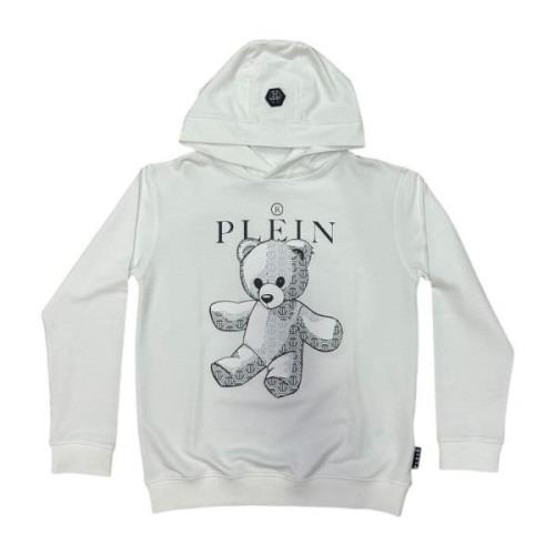 Witte hoodie met Teddy Bear-logo Philipp Plein , White , Unisex