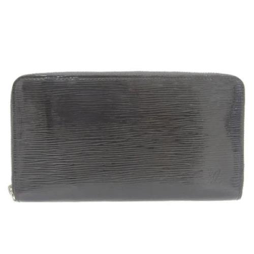 Pre-owned Leather wallets Louis Vuitton Vintage , Black , Dames