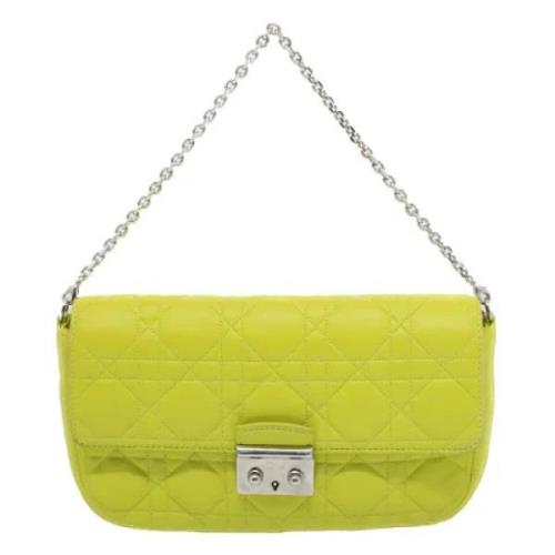 Pre-owned Leather dior-bags Dior Vintage , Yellow , Dames