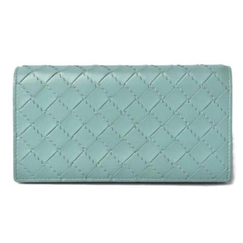 Pre-owned Leather wallets Bottega Veneta Vintage , Blue , Dames