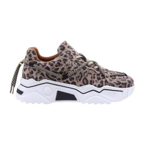 Leopard Sneaker voor een stijlvolle look Dwrs , Multicolor , Dames